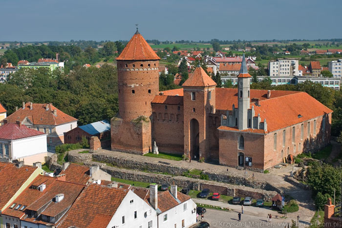 Zamek w Reszlu - widok z wieży kościelnej