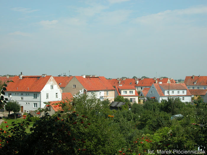 widok na osiedle mieszkaniowe przy ul. Okręg