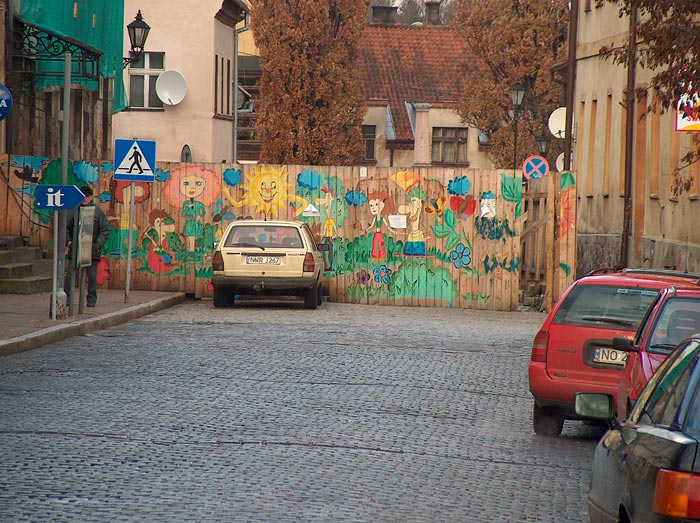 Reszel- zamknięcie ulicy Rynek na wysokości dawnej "Hotelowej"