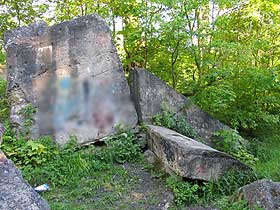 Rys. 5b. Ruina betonowego jazu fot.Krzysztof Majcher