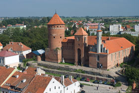 Zamek w Reszlu - widok z wieży kościelnej fot.Krzysztof Majcher