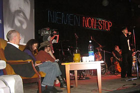 jury w składzie: Zbigniew Hołdys - wokalista muzyk. Eleonora Niemen -córka Niemena. oraz red.nacz.miesięcznika Jazz Forum - Tomasz Jaśkiewicz  fot. Archiwum CSW w Rzeszowie