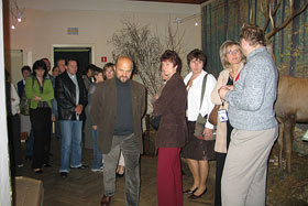 Uczestnicy konferencji podczas zwiedzania wystawy w Muzeum Przyrody w Olsztynie. fot.Elżbieta Majcher.