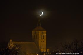 Wenus zbliża się to tarczy Księżyca - zjawisko astronomiczne roku 2008 fot.Krzysztof Majcher