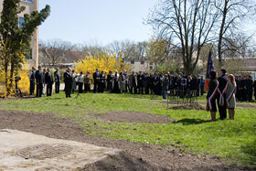 uroczystość zasadzenia dębu pamięci symbolizującego jedną z ofiar Katynia
 fot.Krzysztof Majcher