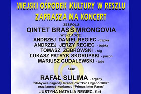 Miejski Ośrodek Kultury w Reszlu zaprasza na koncert 31.10. 2008 godz. 18:30 – Reszel- kościół pw. św. ap. Piotra i Pawła fot. Organizatorzy