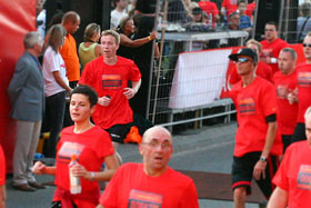 Leszek Gwardęcki w biegu Nike+ Human Race
 fot. Organizatorzy