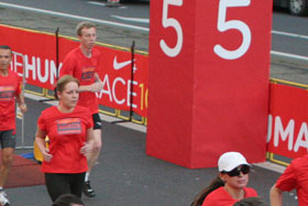 Leszek Gwardęcki w biegu Nike+ Human Race
 fot. Organizatorzy