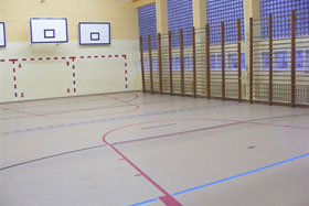 Odnowiona sala gimnastyczna w Szkole Podstawowej nr 3 w Reszlu.
