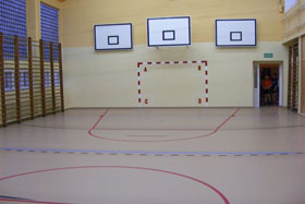 Odnowiona sala gimnastyczna w Szkole Podstawowej nr 3 w Reszlu.
 fot.Danuta Baten.