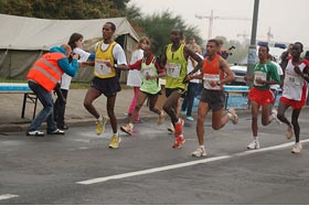 Grzesiek Rutkowski i Leszek Gwardęcki na 10 Poznań Maraton 2009
 fot.Leszek Gwardęcki