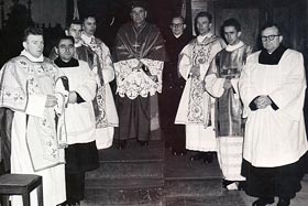 Święcenia subdiakonatu 1961 rok (drugi od prawej)
 fot. archiwum prywatne