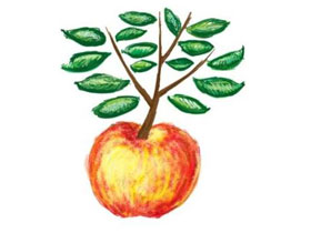 LOGO - drzewo wyrastające z jabłka fot. Organizatorzy