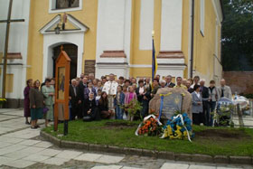 Wspólnota parafialna reszelskiej cerkwi wraz z proboszczem
 fot. archiwum prywatne