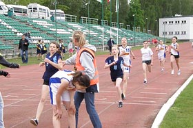 Finisz biegu na 300m
 fot.Jarosław Pieniak