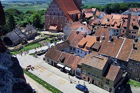 Reszel,stare miasto-widok z wieży zamku.12 czerwca 2012 fot.Ryszard Kochański