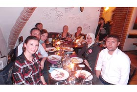 kolacja pożegnalna w Restauracji na zamku reszelskim
 fot.Zespół Szkół im. M. Rataja
