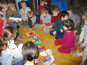 Zajęcia z dziećmi z Przedszkola "Słoneczko" w Reszlu.