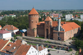Zamek w Reszlu - widok z wieży kościelnej