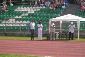 Krzysztof Hołowczyc, wiceprezydent Olsztyna Anna Wasilewska - ceremonia otwarcia