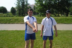 Złoci medaliści: Kazimierz Nowikiewicz - 100m, Tadeusz Boksiński - p. kulą