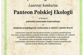 Tytuł laureata konkursu PANTEON POLSKIEJ EKOLOGII