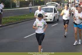 Leszek Gwardęcki na Maratonie w Poznaniu