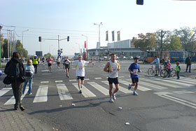 Leszek Gwardęcki na Maratonie w Poznaniu