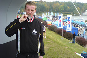 Leszek Gwardęcki na Maratonie w Poznaniu