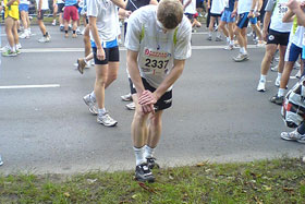 Leszek Gwardęcki na Maratonie w Poznaniu