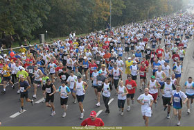Leszek Gwardęcki na Maratonie w Poznaniu