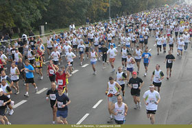 Leszek Gwardęcki na Maratonie w Poznaniu