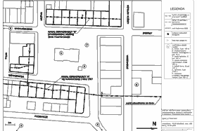 Plan systemu odwadniającego w zespole staromiejskim Reszla