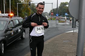 Grzesiek Rutkowski i Leszek Gwardęcki na 10 Poznań Maraton 2009