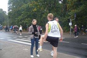 Grzesiek Rutkowski i Leszek Gwardęcki na 10 Poznań Maraton 2009