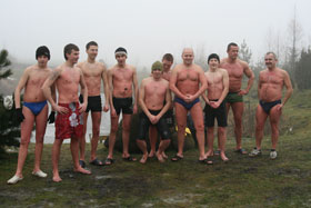 od prawej; Zygmunt Demkiw, Robert Budelewski z Korsz, Bartek Sańko, Paweł Zając, Karol Pyrczak, Rafwł Piasecki, Darek Gach, Damian Radecki, Paweł Lau