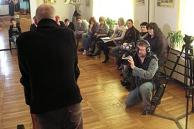 Podczas spotkania grupowego mieliśmy redaktorów z KTK -Kętrzyn