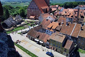 Reszel,stare miasto-widok z wieży zamku.12 czerwca 2012